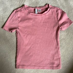 H and M pink crop top, size XS